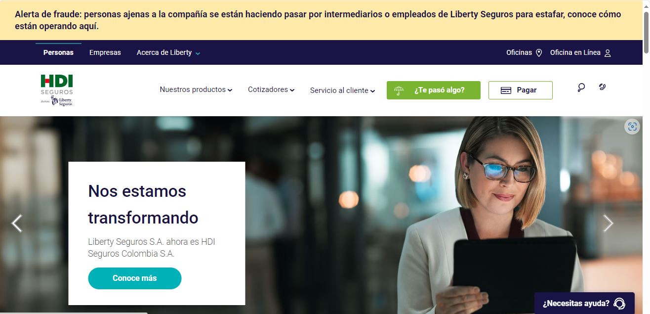 pagina oficial HDI Seguros antes Liberty Seguros